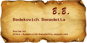 Bedekovich Benedetta névjegykártya
